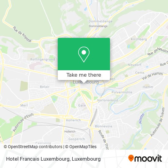 Hotel Francais Luxembourg map
