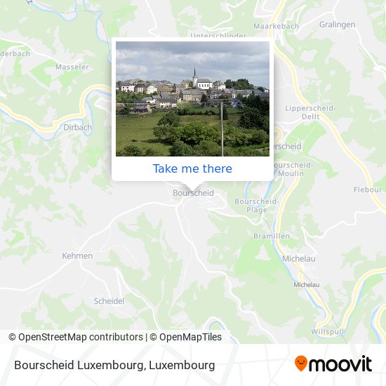 Bourscheid Luxembourg map