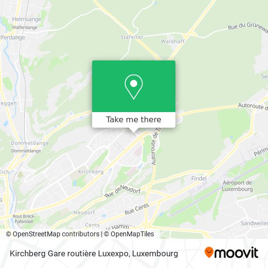 Kirchberg Gare routière Luxexpo map