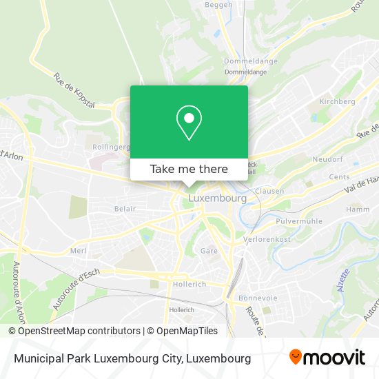 Municipal Park Luxembourg City Karte