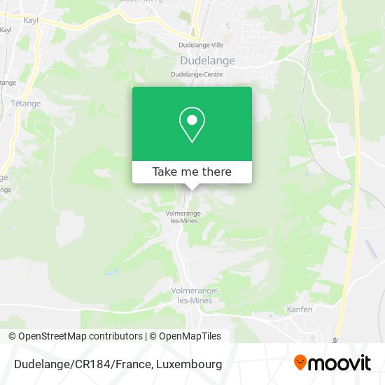 Dudelange/CR184/France map