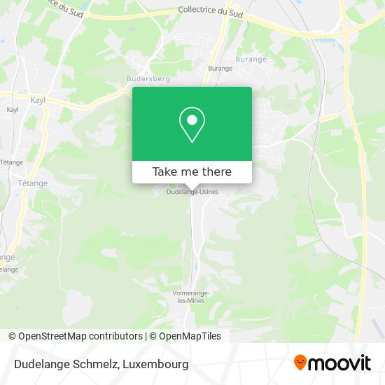 Dudelange Schmelz map