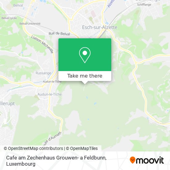 Cafe am Zechenhaus Grouwen- a Feldbunn map