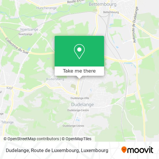 Dudelange, Route de Luxembourg Karte