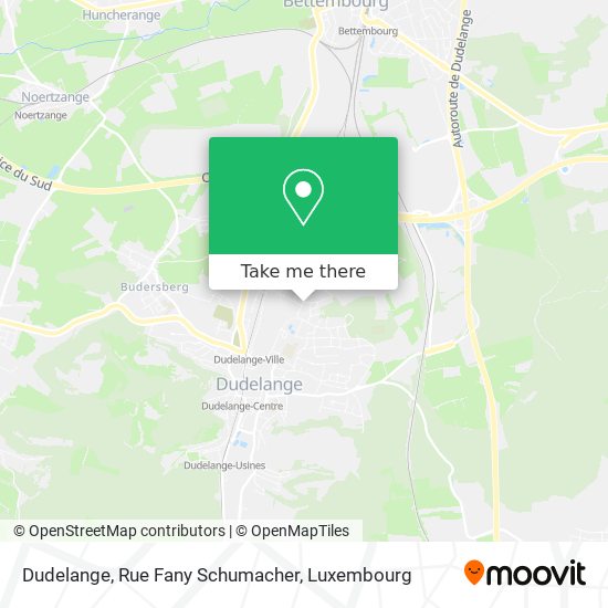 Dudelange, Rue Fany Schumacher map