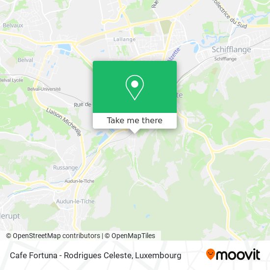 Cafe Fortuna - Rodrigues Celeste map