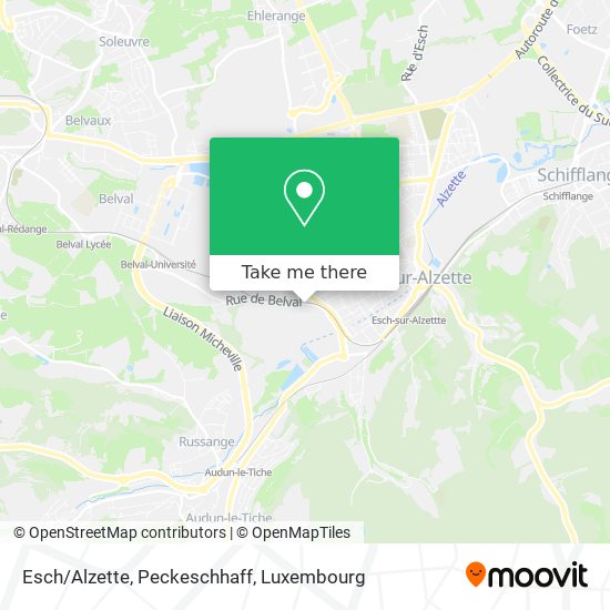 Esch/Alzette, Peckeschhaff map