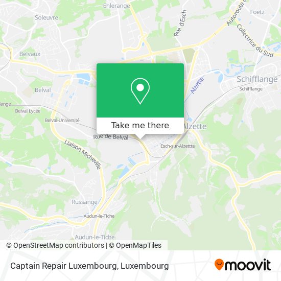 Captain Repair Luxembourg map