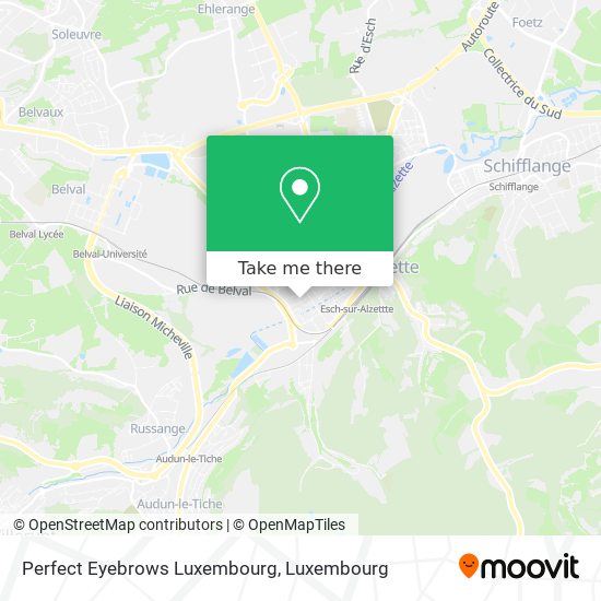 Perfect Eyebrows Luxembourg map