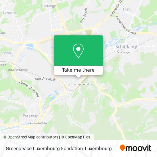 Greenpeace Luxembourg Fondation map
