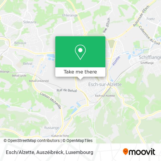 Esch/Alzette, Auszéibréck map