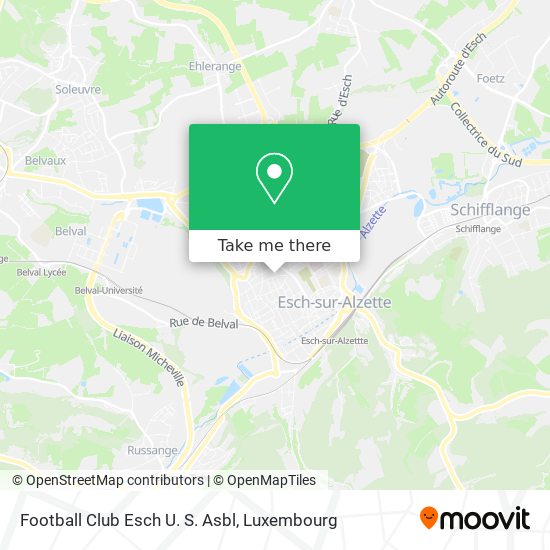 Football Club Esch U. S. Asbl Karte