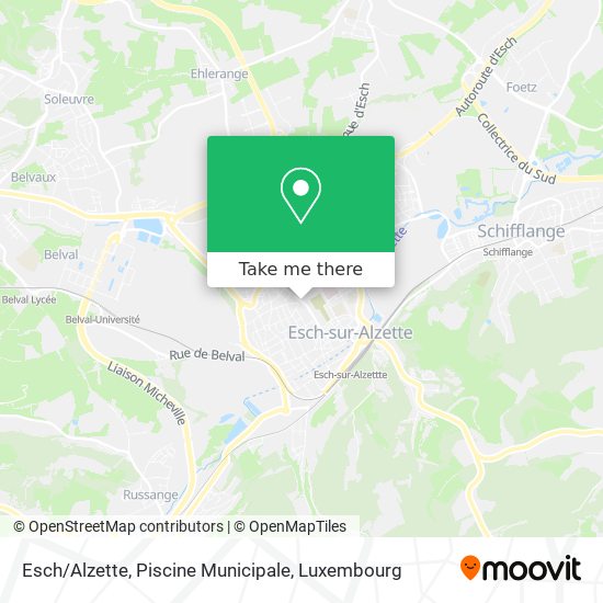 Esch / Alzette, Piscine Municipale Karte