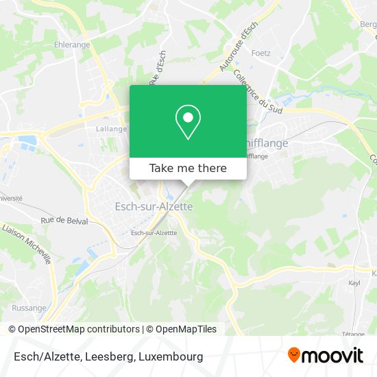 Esch/Alzette, Leesberg Karte