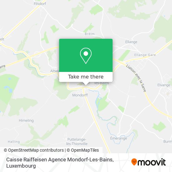 Caisse Raiffeisen Agence Mondorf-Les-Bains map