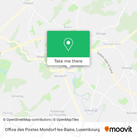 Office des Postes Mondorf-les-Bains map