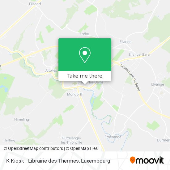 K Kiosk - Librairie des Thermes map