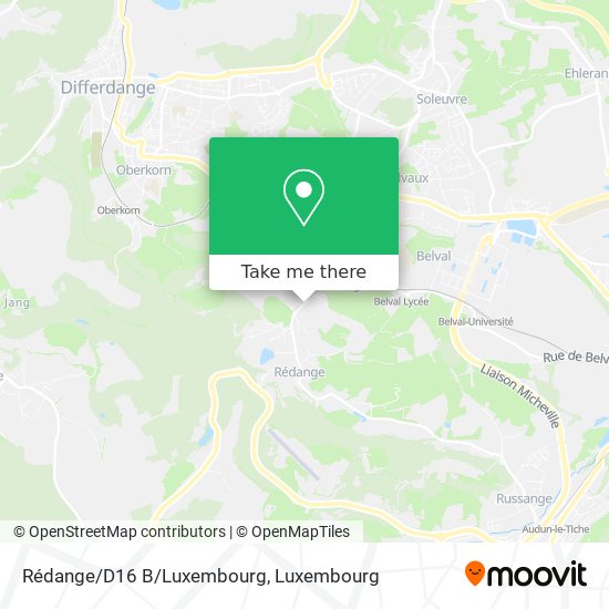 Rédange/D16 B/Luxembourg map