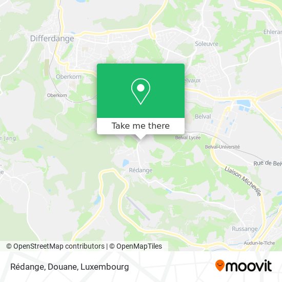 Rédange, Douane map