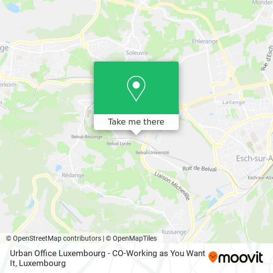 Urban Office Luxembourg - CO-Working as You Want It map