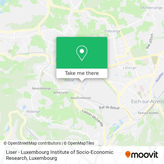 Liser - Luxembourg Institute of Socio-Economic Research Karte