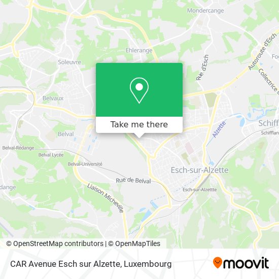 CAR Avenue Esch sur Alzette map