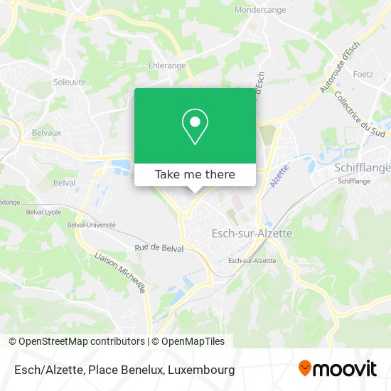 Esch/Alzette, Place Benelux map