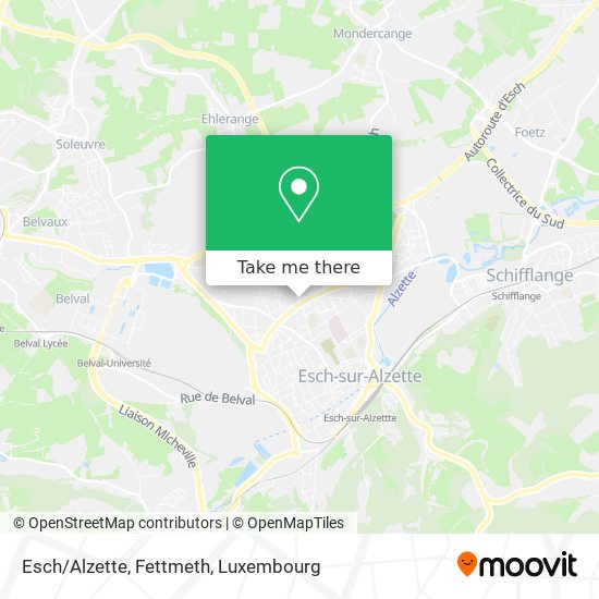Esch/Alzette, Fettmeth map
