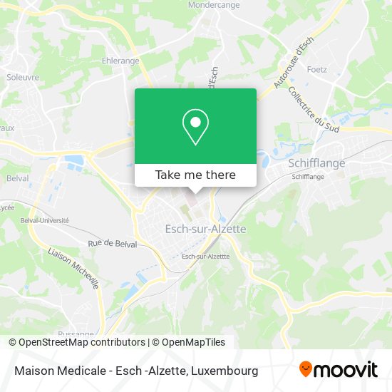 Maison Medicale - Esch -Alzette Karte