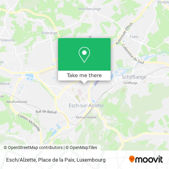 Esch/Alzette, Place de la Paix map