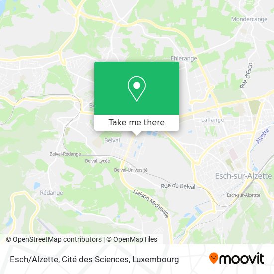 Esch / Alzette, Cité des Sciences map