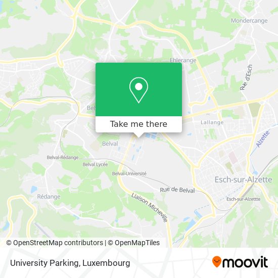 University Parking Karte