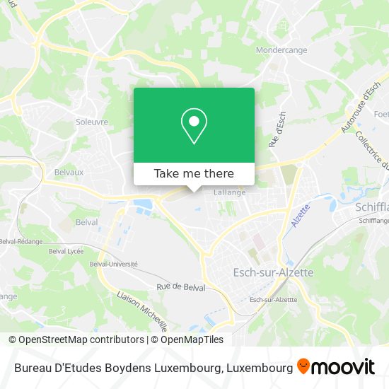 Bureau D'Etudes Boydens Luxembourg map