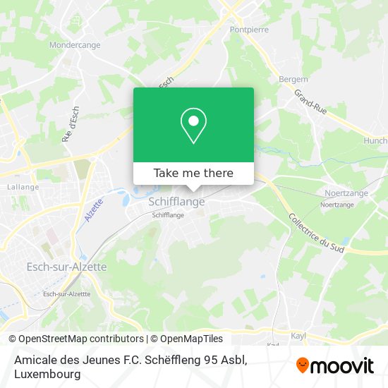 Amicale des Jeunes F.C. Schëffleng 95 Asbl map