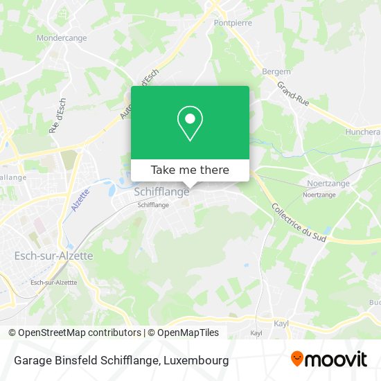 Garage Binsfeld Schifflange map