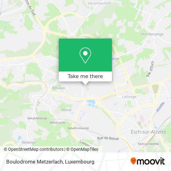 Boulodrome Metzerlach map