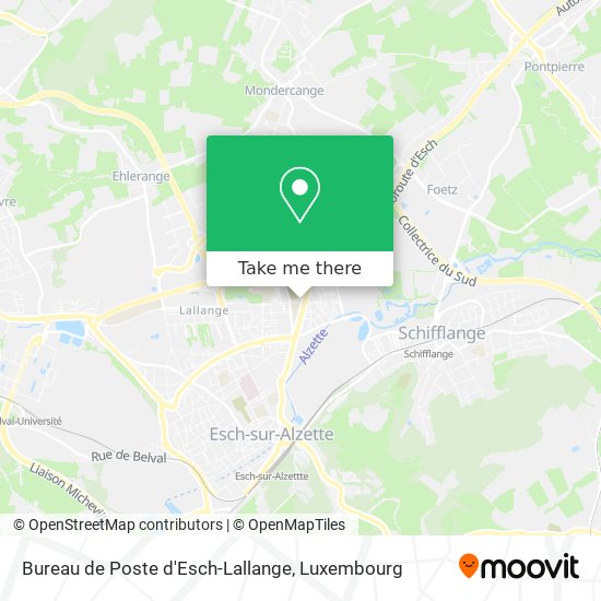 Bureau de Poste d'Esch-Lallange map