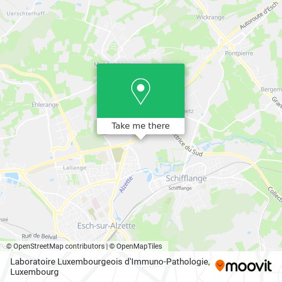 Laboratoire Luxembourgeois d'Immuno-Pathologie Karte