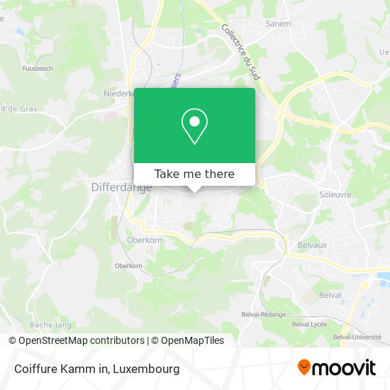 Coiffure Kamm in map