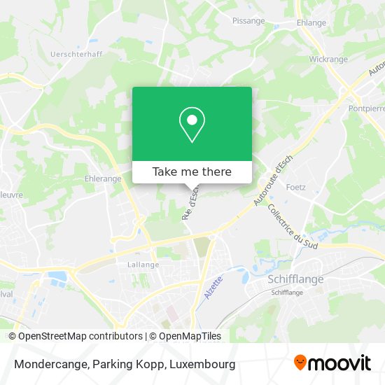 Mondercange, Parking Kopp map