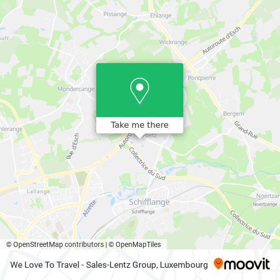We Love To Travel - Sales-Lentz Group map