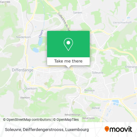 Soleuvre, Déifferdengerstrooss Karte