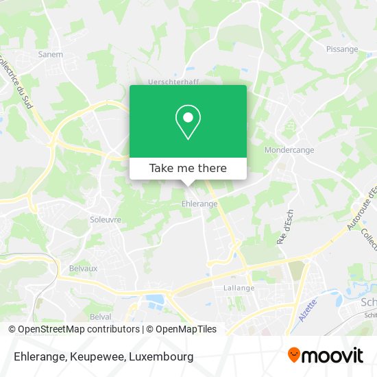 Ehlerange, Keupewee map