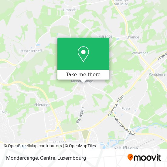 Mondercange, Centre map