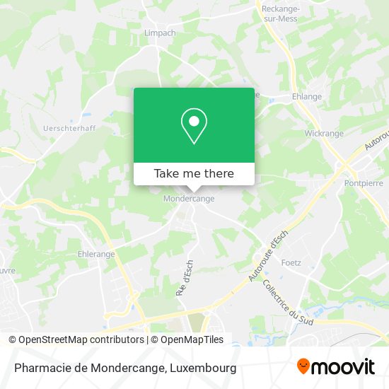 Pharmacie de Mondercange Karte