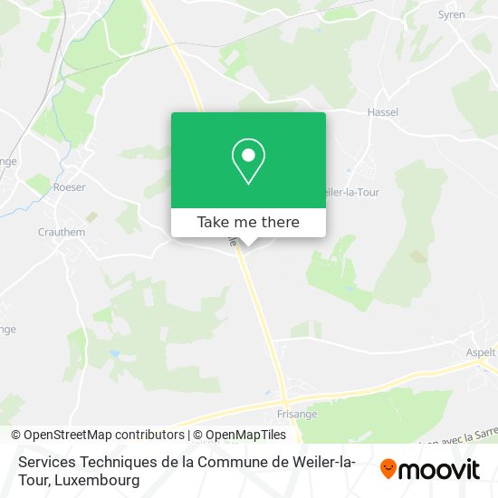 Services Techniques de la Commune de Weiler-la-Tour Karte