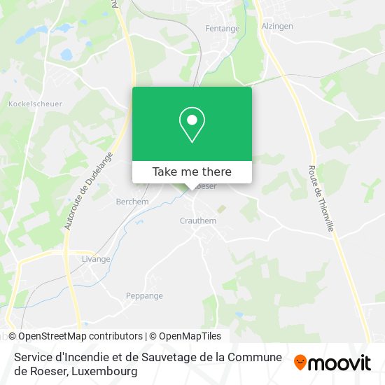 Service d'Incendie et de Sauvetage de la Commune de Roeser map