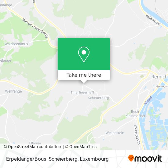 Erpeldange/Bous, Scheierbierg Karte