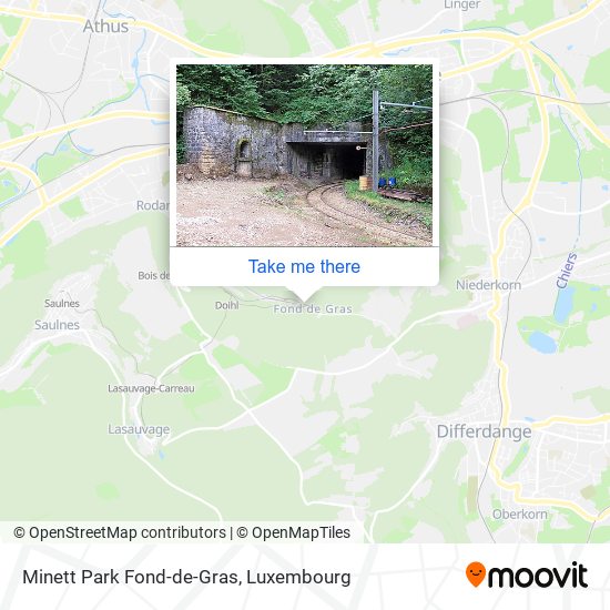 Minett Park Fond-de-Gras Karte