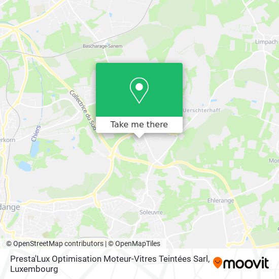 Presta'Lux Optimisation Moteur-Vitres Teintées Sarl map